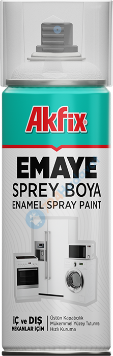 Akfix SPENML Emaye Sprey Boya - Beyaz Tamir Boyası