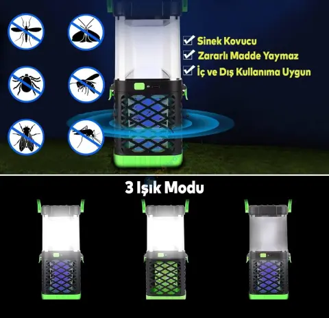 KLAUS KE47723 KAMP LAMBASI 3W 200 LÜMEN 1200 MAH UV MOR IŞIKLI