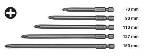 Ceta Form CB/702 1/4'' Yıldız Bits Uç - PH2 x 70 mm