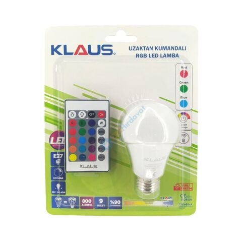 KLAUS KE48824T RGB KUMANDALI LED AMPUL