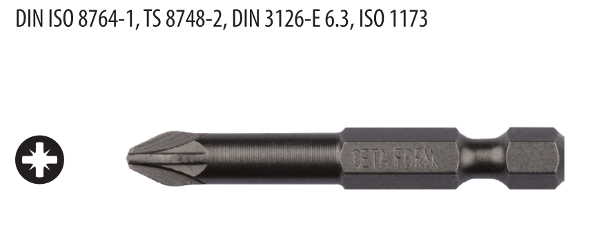 Ceta Form CB/592 1/4'' Pozidriv Bits Uç - PZ2 x 50 mm