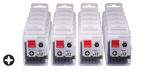Ceta Form CB/592D 240 Parça 1/4'' Pozidriv Bits Uç Toptan Paketi- CB/592 (PZ2 x 50 mm)