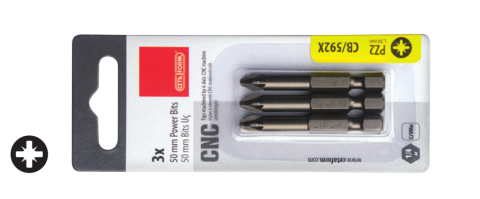 Ceta Form CB/592X 3 Parça1/4'' Pozidriv  Bits Uç- PZ2 x 50 mm / Kartlı
