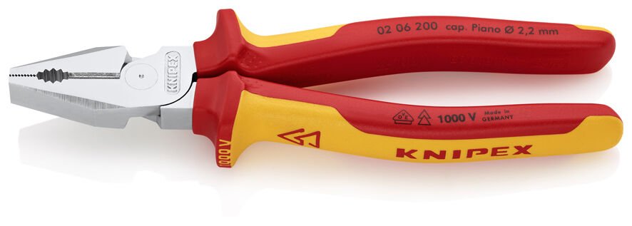 Knipex 02 06 200 Ağır Hizmet VDE Kombine Pense