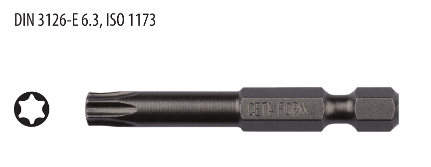 Ceta Form CB/821 1/4'' TORX Bits Uç - T7 x 50 mm