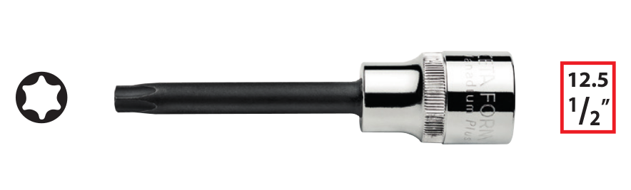 Ceta Form C28S-T27L 1/2'' TORX Uçlu Lokma (Uzun Tip) -T27 x 100 mm