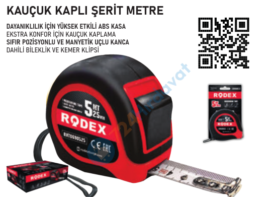 RODEX METRE MIKNATISLI 5M*19MM 12/BOX (120) (KMM0519)
