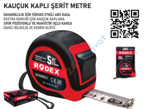 RODEX METRE MIKNATISLI 5M*19MM 12/BOX (120) (KMM0519)
