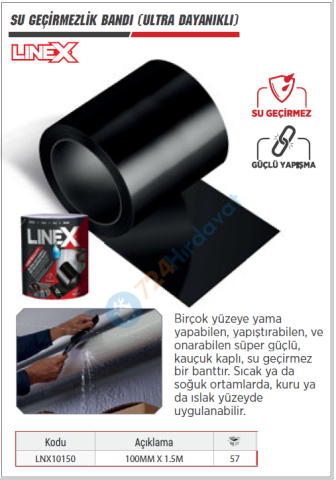 BONDİT LINEX LNX10150 ULTRA DAYANIKLI SU GEÇİRMEZ BANT (5'Lİ PAKET)