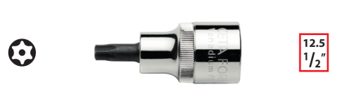 Ceta Form C28S-TR30 1/2'' Delikli TORX Uçlu Lokma (Kısa Tip) - T30 x 55 mm