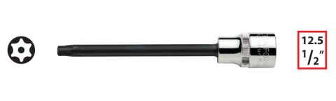 Ceta Form C28S-TR30XL 1/2'' Delikli TORX Uçlu Lokma (Ekstra Uzun Tip) - T30 x 140 mm