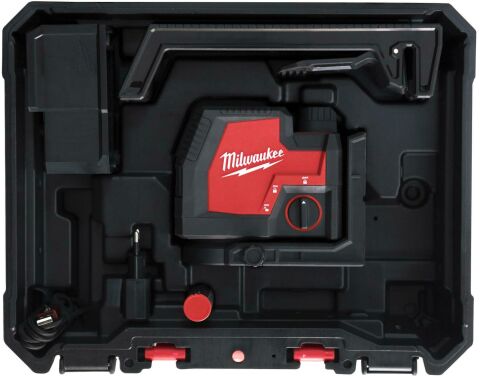 Milwaukee L4CLLP-301C YEŞİL USB ÇAPRAZ / 2 ÇİZGİLİ LAZER METRE
