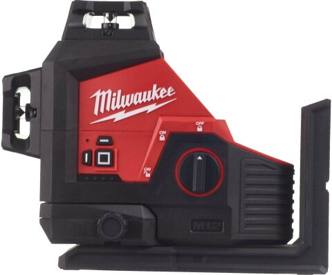 Milwaukee M12 3PL-0C 2 DİKEY 1 YATAY YEŞİL 360 DERECE LAZER TERAZİ