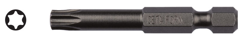 Ceta Form CB/826B 1/4'' TORX Bits Uç (50'li Pakette) - T20 x 50 mm