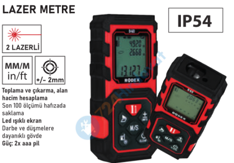 RODEX LAZERLİ MESAFE ÖLÇER 40M (MTL40) (1/60)