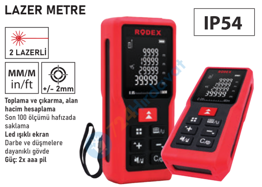 RODEX LAZERLİ MESAFE ÖLÇER 40M (MTL40)(8)