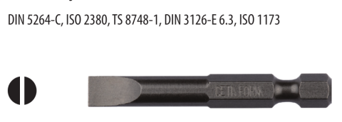 Ceta Form CB/622 1/4'' Düz Bits Uç - 6.5 x 50 mm