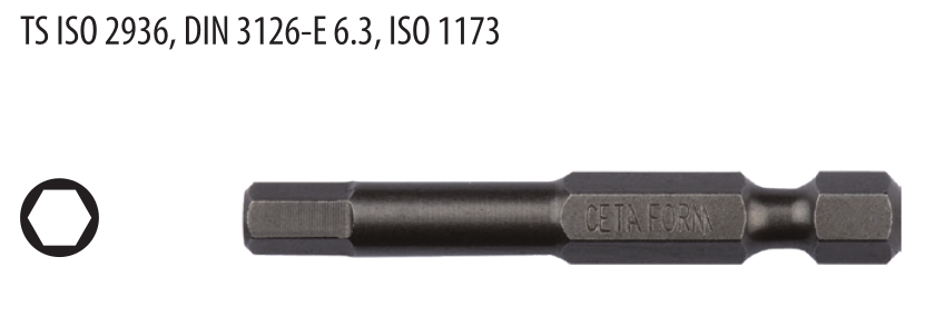 Ceta Form CB/1915 1/4'' Allen Bits Uç - 1.5 x 50 mm