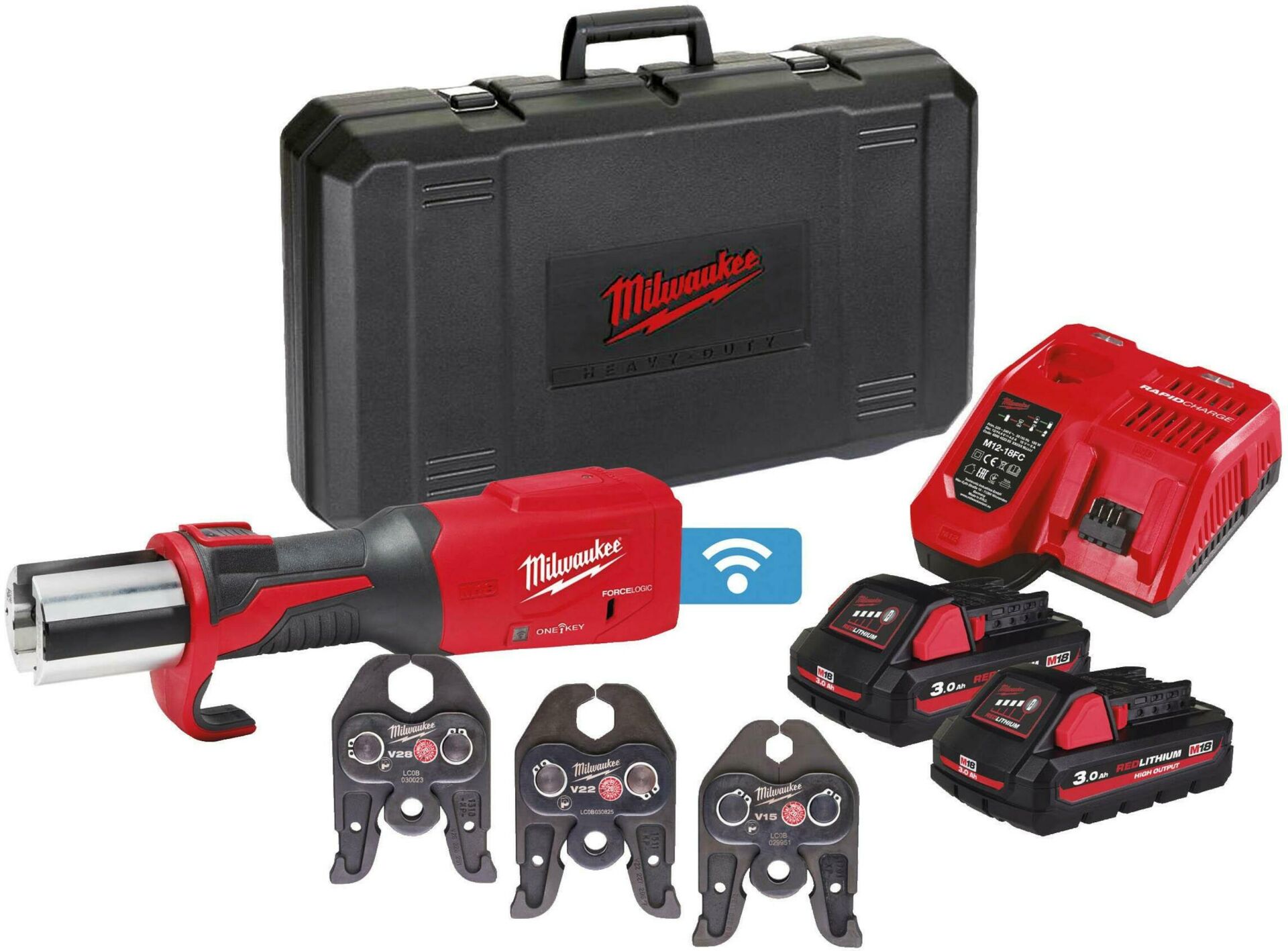 Milwaukee M18 ONEBLHPT-302C BORU PRES V-SET 16/20/32 ÇENELER İLE