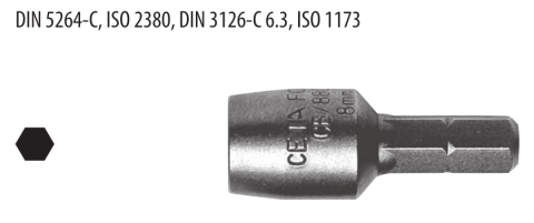 Ceta Form CB/8807 1/4'' Manyetik Lokma Uç - 7.0 x 33 mm