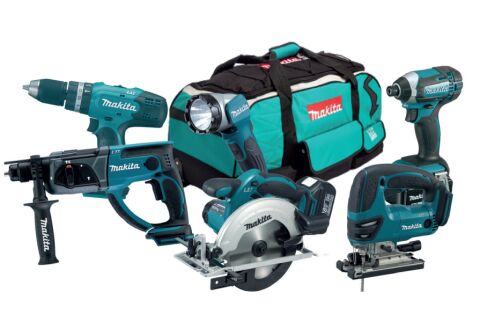 Makita DLX6068PT (DHP453 DHR202 DJV180 DSS611 DTD152 DML802) Akülü Set