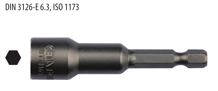 Ceta Form BT/0865 1/4'' Manyetik Lokma Uç - 8.0 x 65 mm