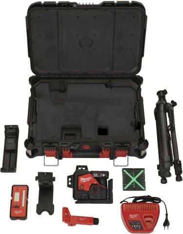 Milwaukee M12 3PLKIT-401C 2 DİK.1 YATAY YEŞİL 360 DERECE LAZER-SET 4933478960