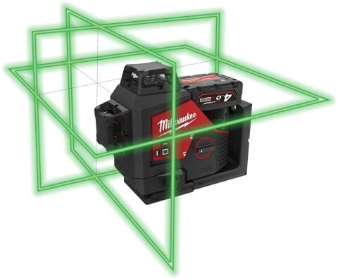 Milwaukee M12 3PLKIT-401C 2 DİK.1 YATAY YEŞİL 360 DERECE LAZER-SET 4933478960