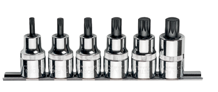 Ceta Form C28S-RX6 6 Parça 1/2'' XZN Uçlu Lokma Takımı - Kısa Tip (Raylı)