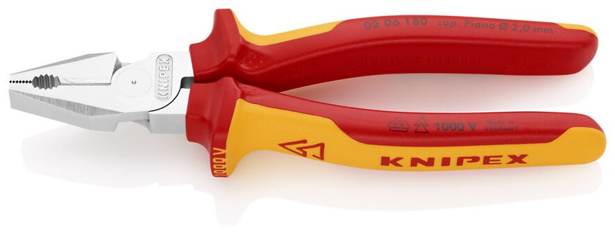 Knipex 02 06 180 Ağır Hizmet VDE Kombine Pense