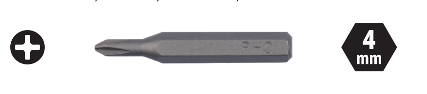 Ceta Form CB/PH02H4 Yıldız Mikro Bits Uç - PH2x28 mm (12'li Avantaj Paket)