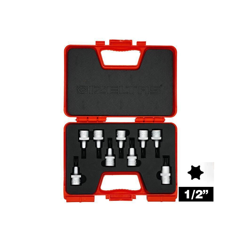 İzeltaş 1/2'' Lokmalı Tork Uç Takımı (60mm - 9 Parça)