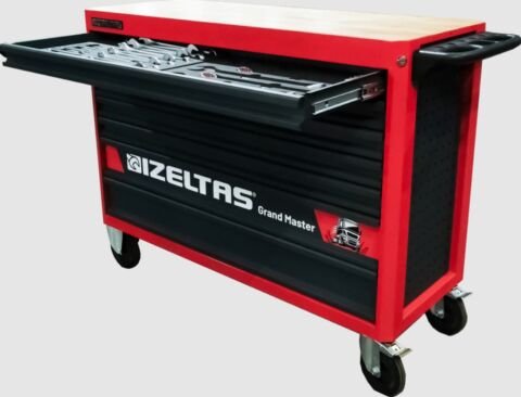 İzeltaş Grand Master Takım Dolabı 7 Çekmeceli Kırmızı - Antrasit (Dolu 252)