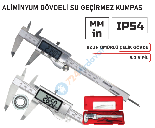 RODEX DİJİTAL KUMPAS PASLANMAZ ÇELİK 3V 150MM (KUMS15) (50)
