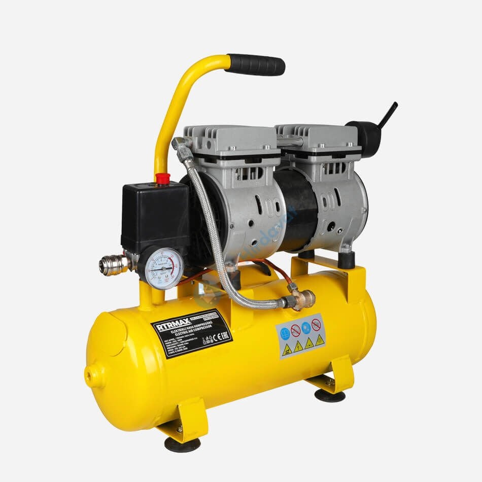 RTRMAX RTM730 Sessi̇z Hava Kompresörü 9 Lt 0.75 Hp/0.55 Kw Rtrmax
