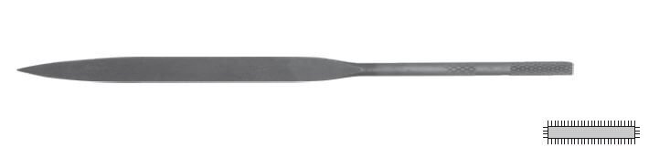 Ceta Form J75-F26 Konik Uçlu Yassı Saatçi Eğesi - 6''/160 mm