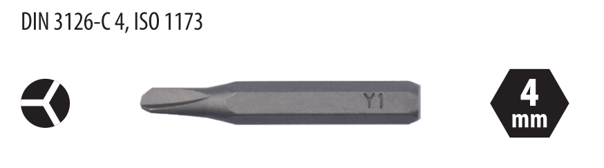 Ceta Form CB/TY01H4 Tri Point Mikro Bits Uç - 2.5 x 28 mm