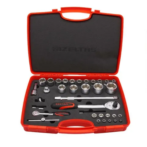 İzeltaş 1/4'' - 1/2'' Altı Köşe Lokma Anahtar Takımı 35 Parça