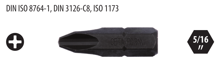 Ceta Form CB/516PH4 5/16'' Yıldız Bits Uç (Darbeli Kullanıma Uygun) - PH4 x 30 mm