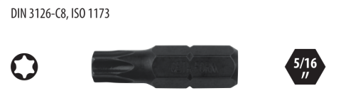 Ceta Form CB/516TX30 5/16'' TORX Bits Uç (Darbeli Kullanıma Uygun) - T30 x 30 mm