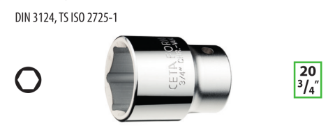 Ceta Form C32-H27 3/4'' 6 Köşe Lokma Anahtar - 27 mm