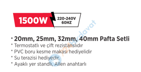 RODEX BORU KAYNAK MAKİNESİ KLASİK SET (20-40 MM PAFTALI)