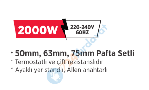 RODEX BORU KAYNAK MAKİNESİ BÜYÜK SET (50-75 MM PAFTALI)