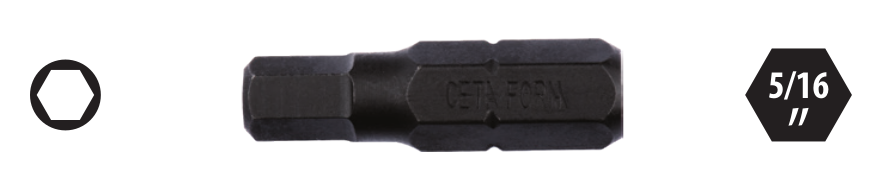 Ceta Form CB/516HX08 5/16'' Allen Bits Uç (Darbeli Kullanıma Uygun) - 8.0 x 30 mm