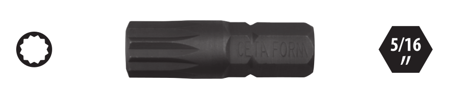 Ceta Form CB/516HX14 5/16'' Allen Bits Uç (Darbeli Kullanıma Uygun) - 14 x 30 mm