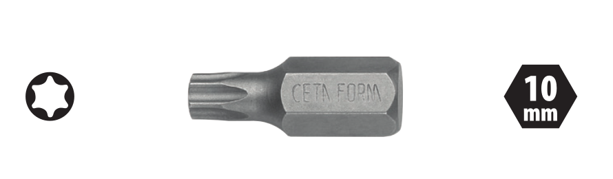 Ceta Form CB/1040G H10 TORX Bits Uç (Kısa Tip) - T40 x 30 mm