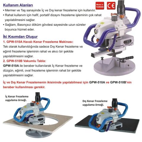 Gison GPW-510B Havalı Vakumlu Tabla