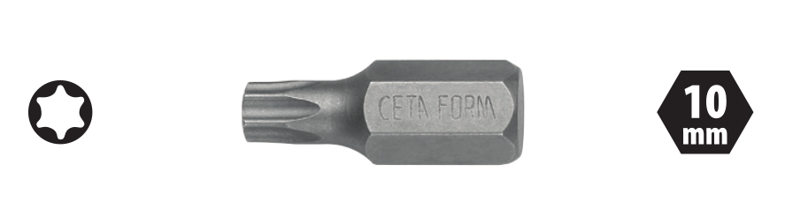 Ceta Form CB/1055G H10 TORX Bits Uç (Kısa Tip) - T50 x 30 mm
