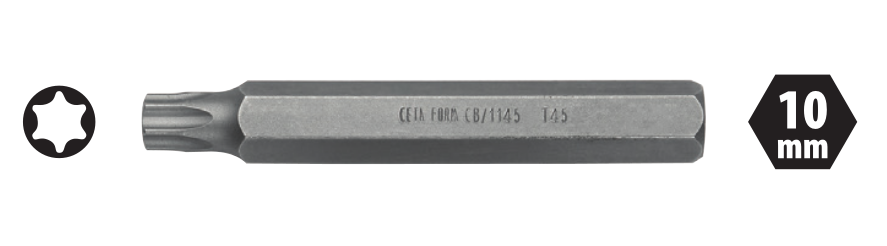 Ceta Form CB/1127G H10 TORX Bits Uç (Uzun Tip) - T27 x 75 mm