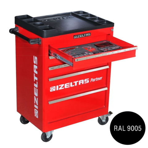 İzeltaş Partner Serisi Takım Dolabı 5 Çekmeceli Siyah